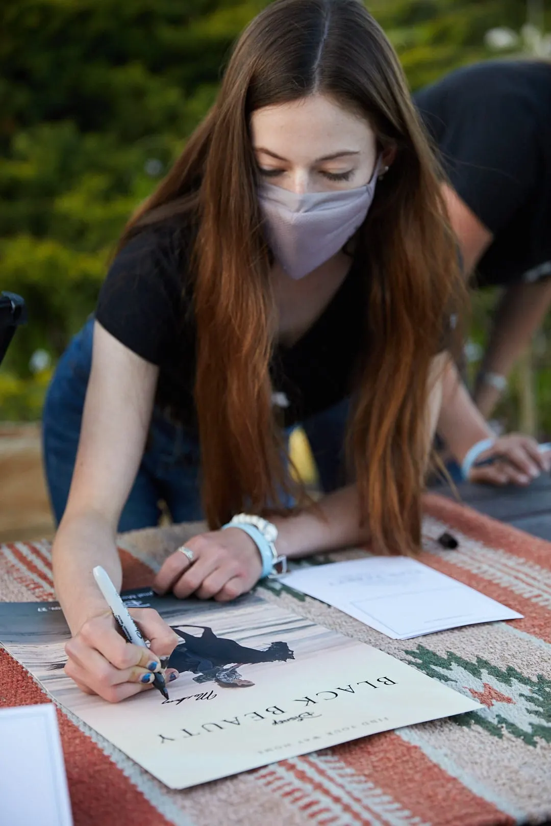 Mackenzie Foy signing Black Beauty posters